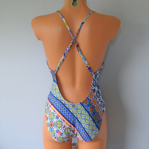 Nanette Lepore One Piece Patchwork Swimsuit NWT - Picture 3 of 4